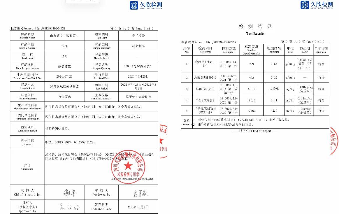 CMA Quality Certificate